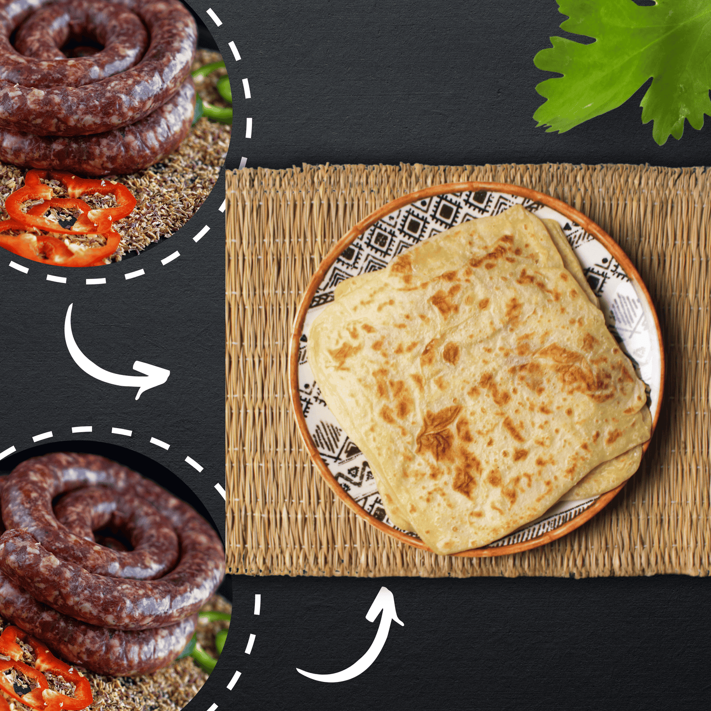 Msamen avec saucisse de foie Mini